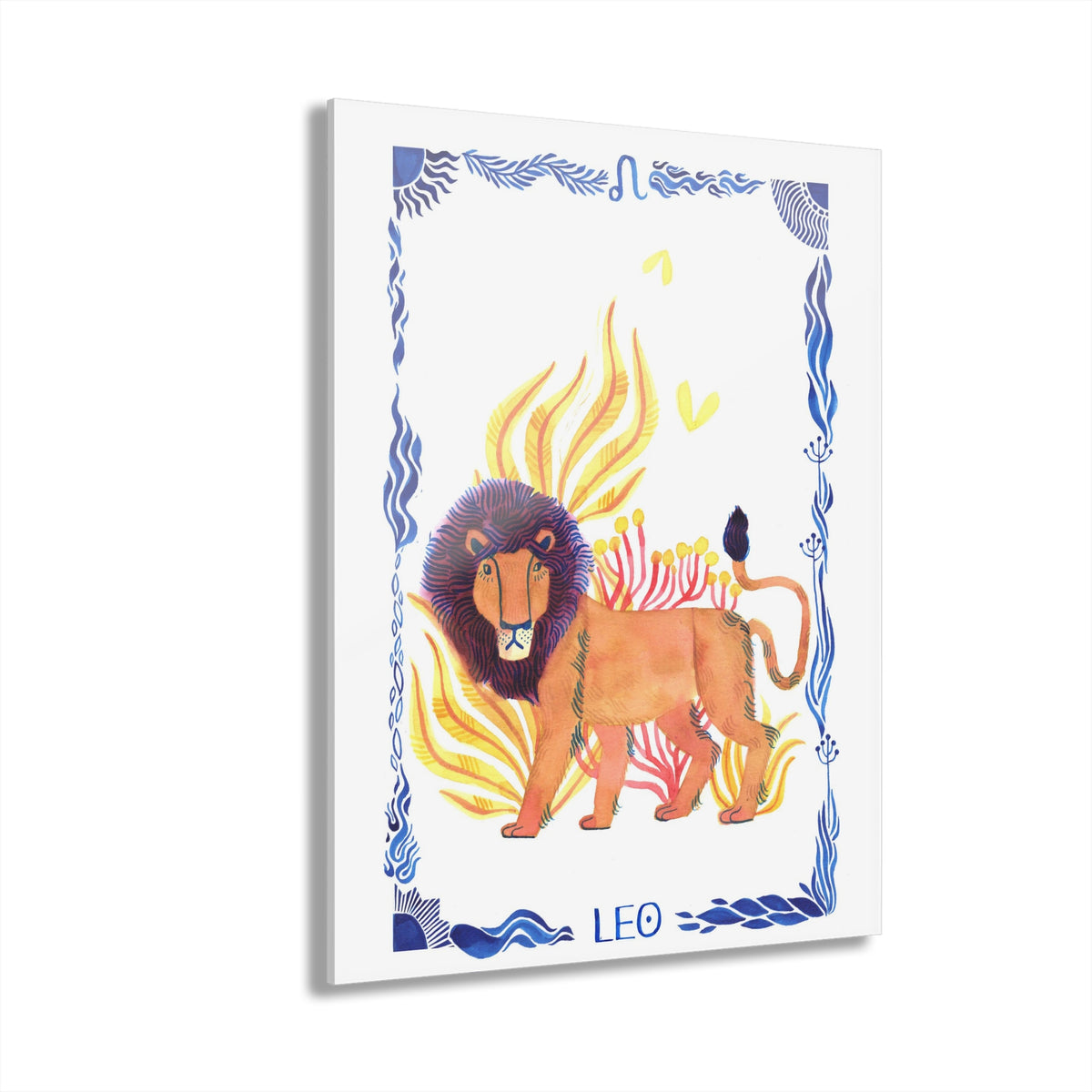 Solar Flare: Leo Acrylic Print with French Cleat Hanging