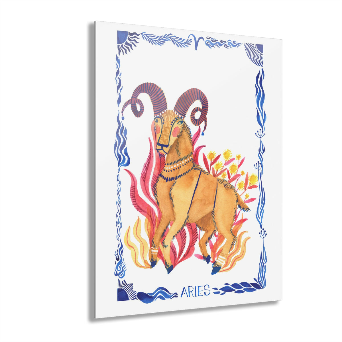 Fire & Fury: Aries Acrylic Print with French Cleat Hanging