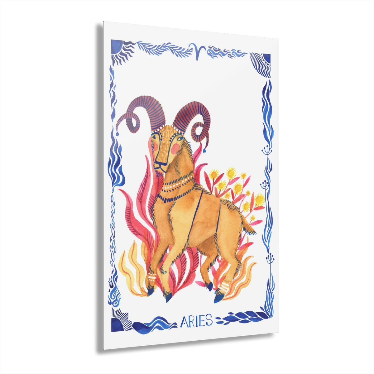 Fire & Fury: Aries Acrylic Print with French Cleat Hanging
