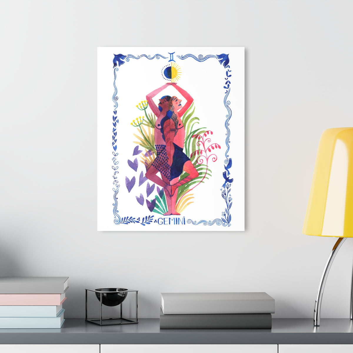 Twin Souls: Gemini Acrylic Print with French Cleat Hanging